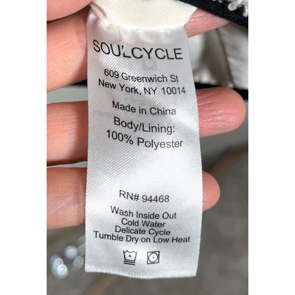 SOUL‎ CYCLE Cream Fleece full zip Jacket sz M - Picture 7 of 8
